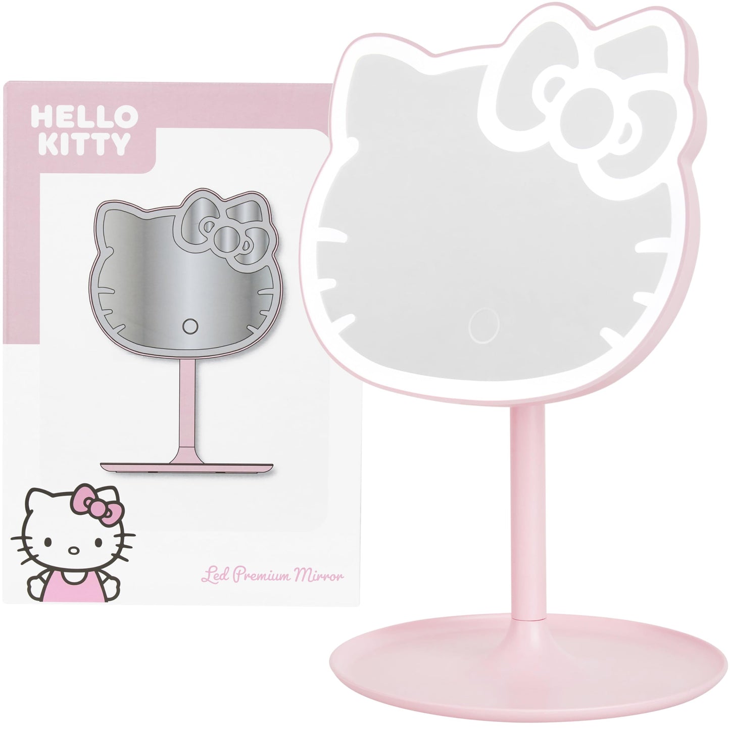 Get Trend Hello Kitty Sanrio LED Vanity Mirror with Lights for Women, Teens, Light Up Makeup Mirror for Desk, Room Decor, Kawaii Gifts for Women (Pink/Hello Kitty)