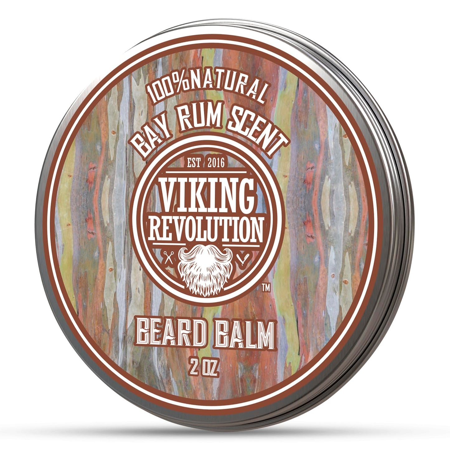 Viking Revolution Bay Rum Beard Balm - Beard Butter with Argan Oil & Jojoba Oil - Softener, Moisturizer & Wax for Men (2oz, 1 Pack)