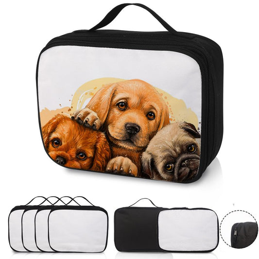 4pcs Sublimation Blanks Makeup Bag,Sublimation Blanks Cosmetic Bag Makeup Bag Bulk Travel Toiletry Bag With Zipper Pouch Insulated Lunch Bag Heat Transfer Removable Sublimation Bags for DIY Craft