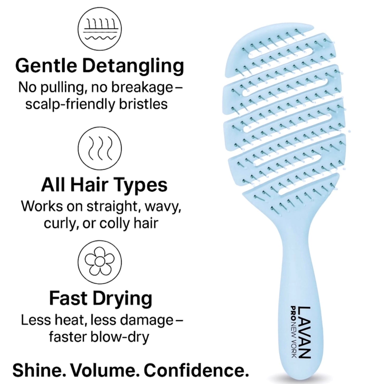 LAVANPRO New York Flex Detangling Hair Brush