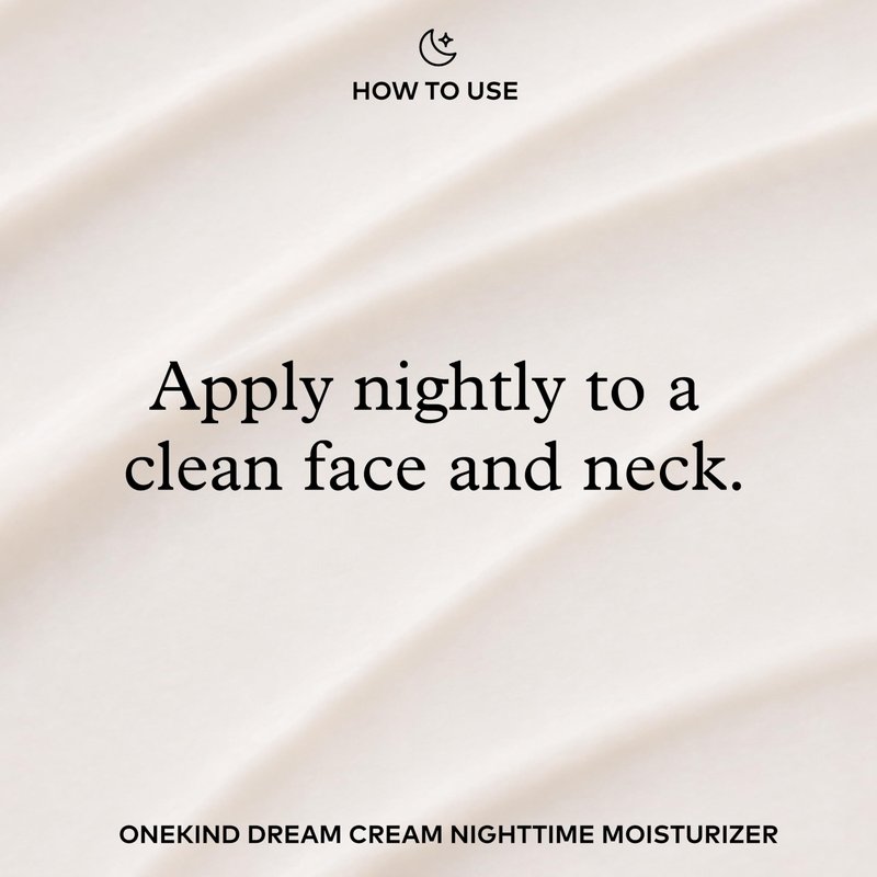 Onekind Night Moisturizer for Face, Hydrating Dream Cream for Wrinkles, Night Cream for Women Anti Aging with Squalane, Rosehip & Shea Butter for Dry & Sensitive Skin – 1.7 oz