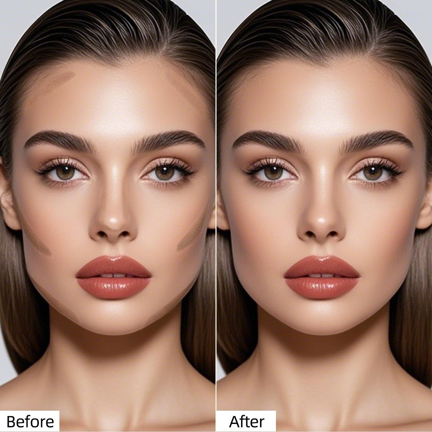 Erinde Cream Contour Bronzer Stick, Natural Finish Contouring Stick, Blendable & Smooth Matte Bronzer Stick, Waterproof & Long Lasting Face Shaping Makeup, 01 Warm Tone