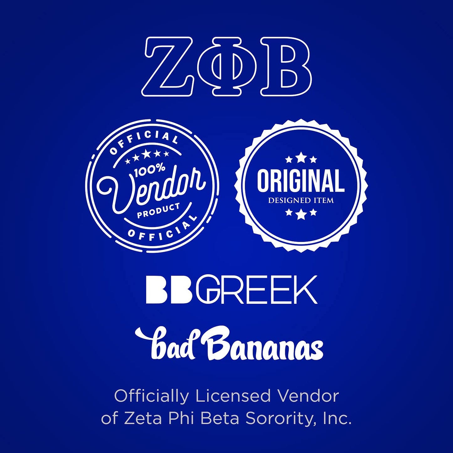 Bad Bananas BBGreek Zeta Phi Beta Official Vendor - Toiletry Travel Bag Organizer - Zeta - Sorority Paraphernalia