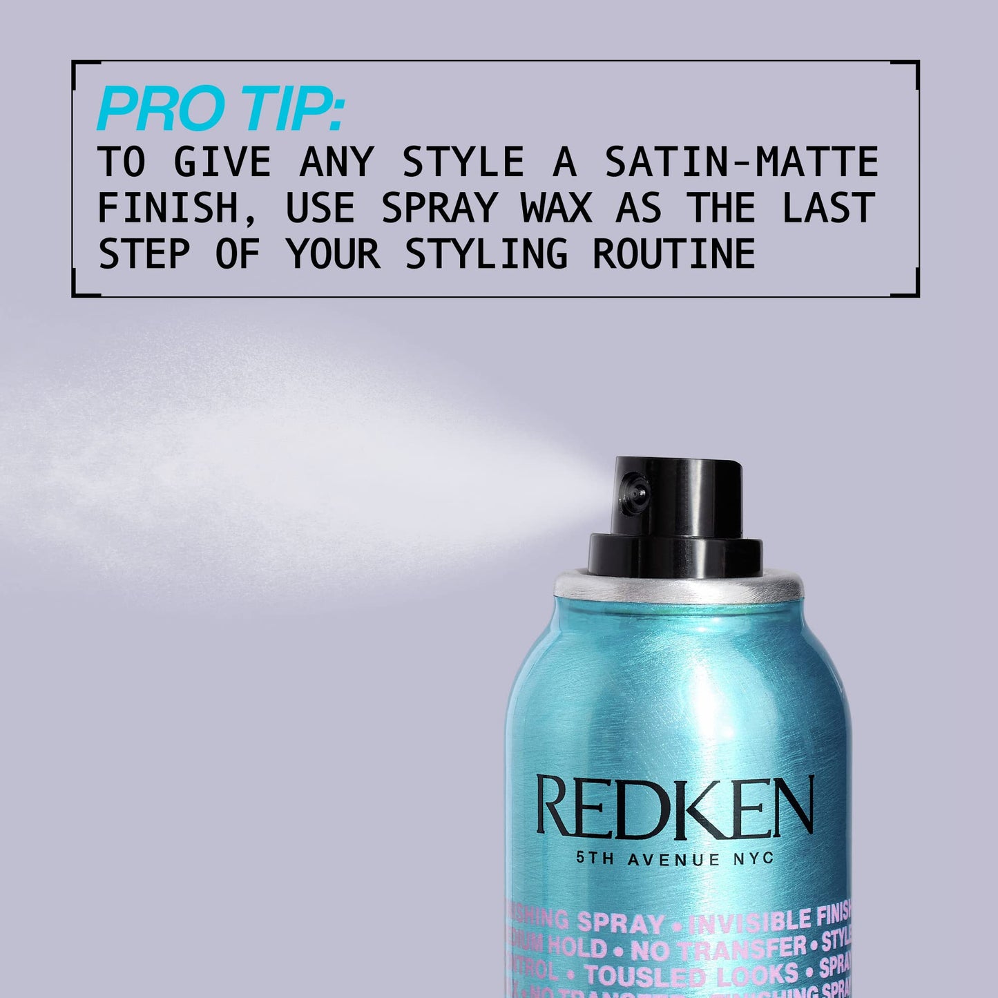 Redken Spray Wax Invisible Texture Mist | For All Hair Types | High Impact Finishing Spray-Wax | Adds Volumizing Body & Dimension With A Satin-Matte Finish | Medium Control | 2 Oz