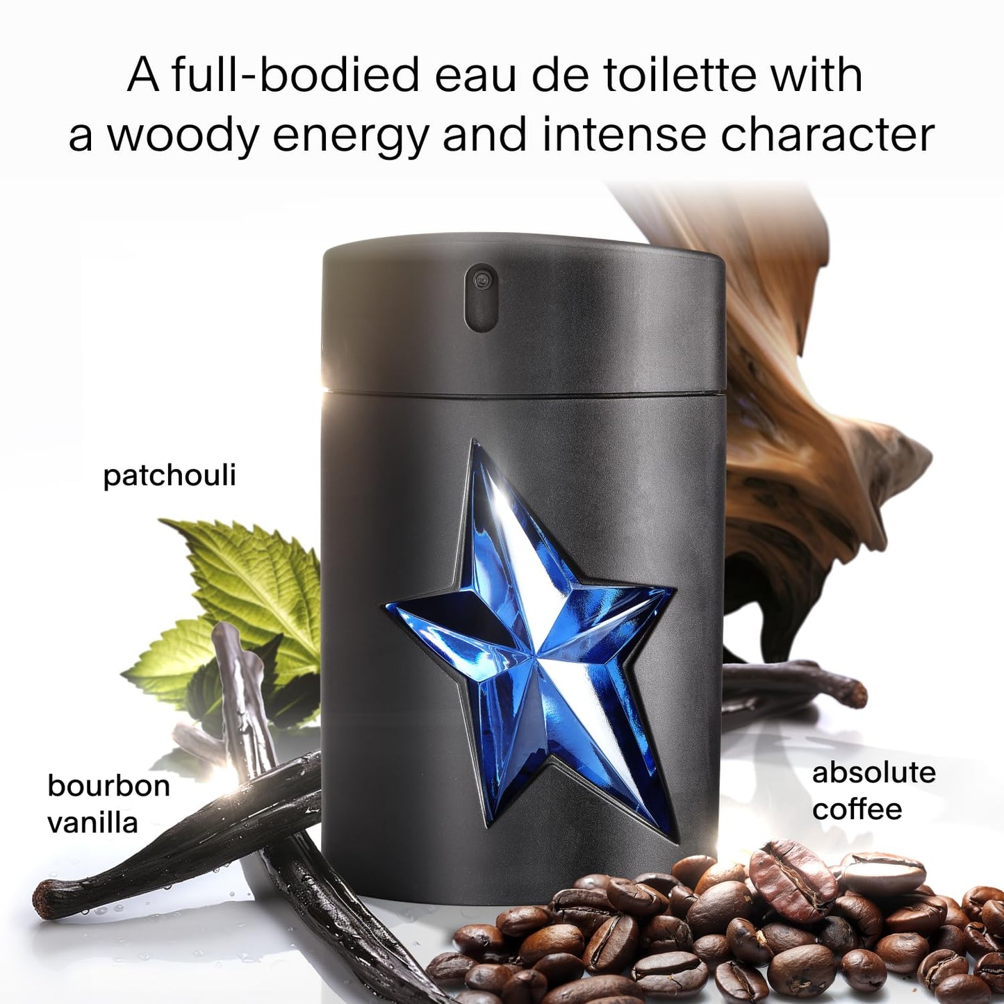 Mugler A*Men Eau de Toilette | Long-Lasting Men's Cologne with Woody & Ambery Notes, Patchouli & Coffee Extract