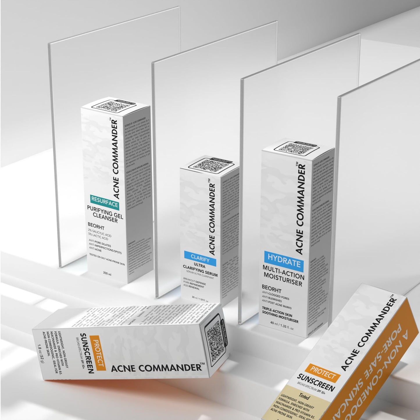 Acne Commander Mineral SPF 50 Face Sunscreen for Acne-Prone & Sensitive Skin — Zinc Oxide, Non-Comedogenic, No White Cast — Tinted, Broad Spectrum, Fragrance-Free, Lightweight Daily, ~52g