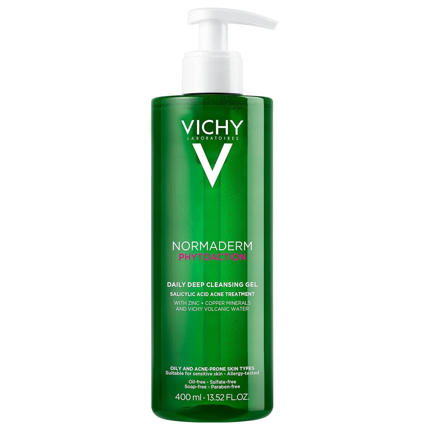 VICHY Normaderm Daily Acne Face Wash - Salicylic Acid Cleanser for Oily Skin | Clears Clogged Pores & Blackheads