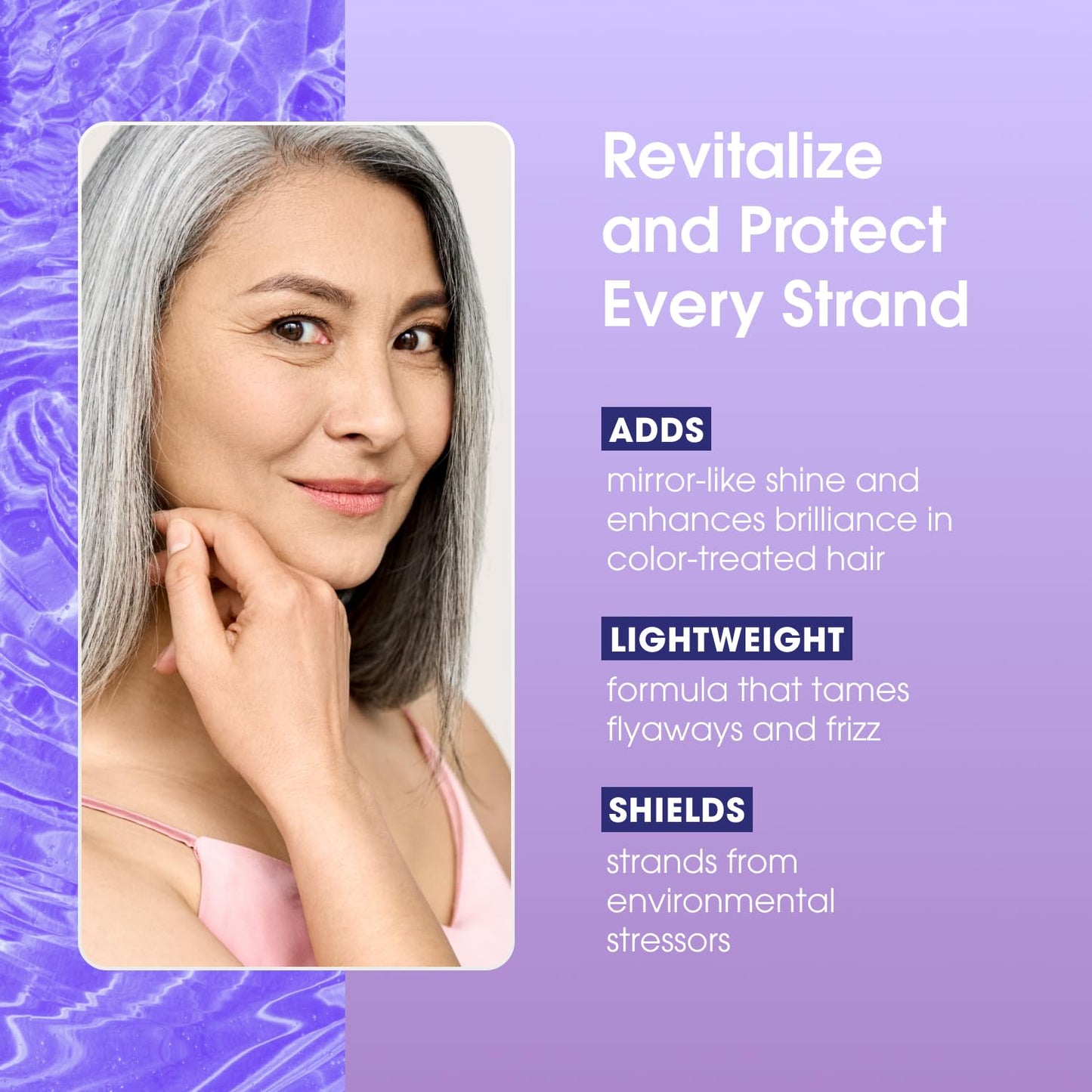 Ultra Shine Spray for Purple Hair - Brightening Gloss with UV & Thermal Protection | 4 oz for Enhanced Color & Damage Repair