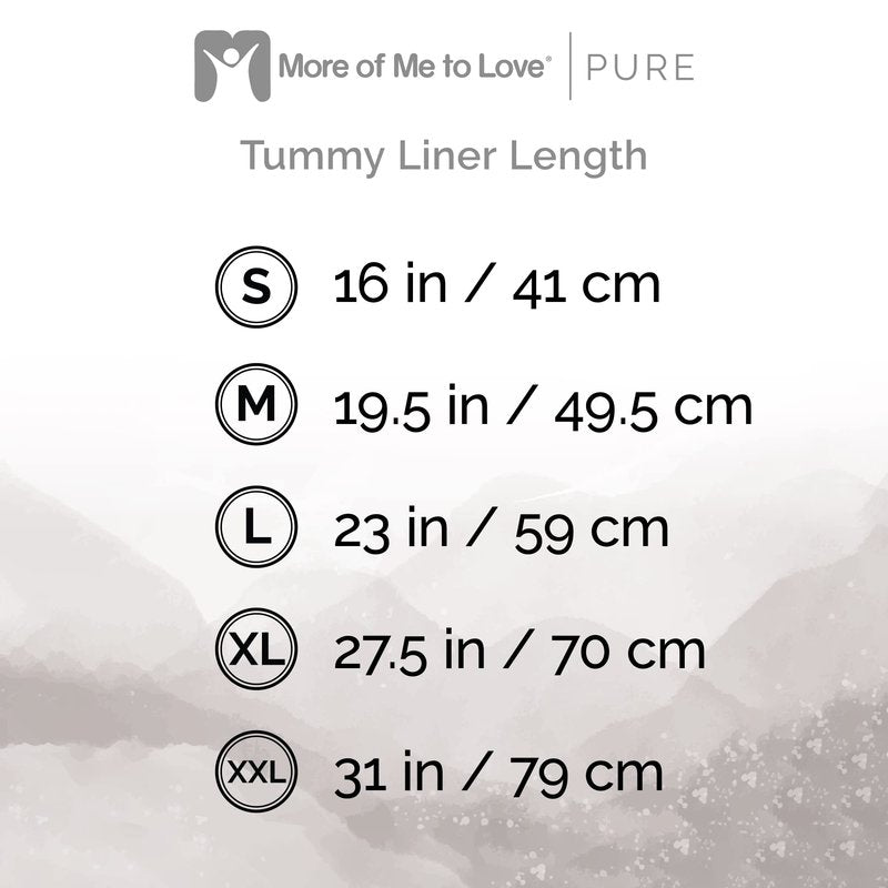 More of Me to Love Organic Cotton Tummy Liner 4-Pack (2 x Pearl White and 2 x Stone Gray) (Medium)