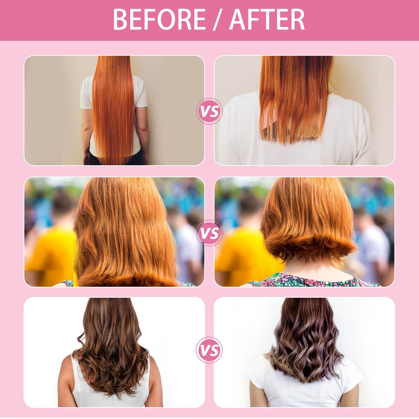 Hair Cutting Kit for DIY Hair Cutting at Home, Hair Scissors, Split Ends Trimmer, Bangs Clips, Professional Hair Cutting Tools for Women, Kids