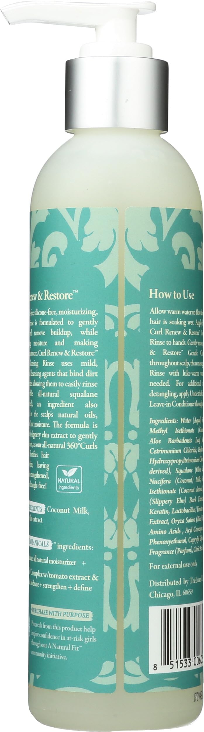 Treluxe, Cleansing Rinse Gentle Curl Renew Restore, 8 Ounce