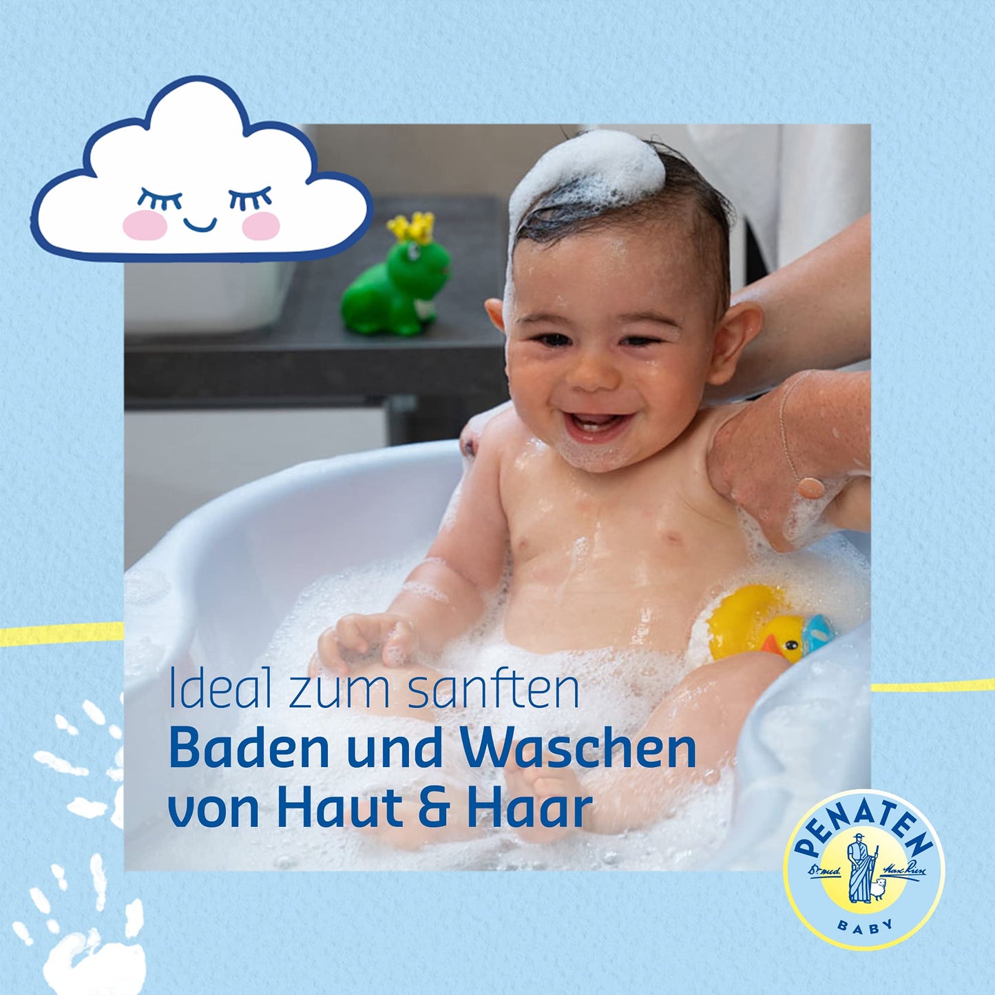 Penaten Ultra Sensitiv Bad & Shampoo 400ml / Mildes Waschgel ohne Parfum zum sanften Baden und Waschen von Haut und Haar / Auch für Allergiker geeignet 400ml