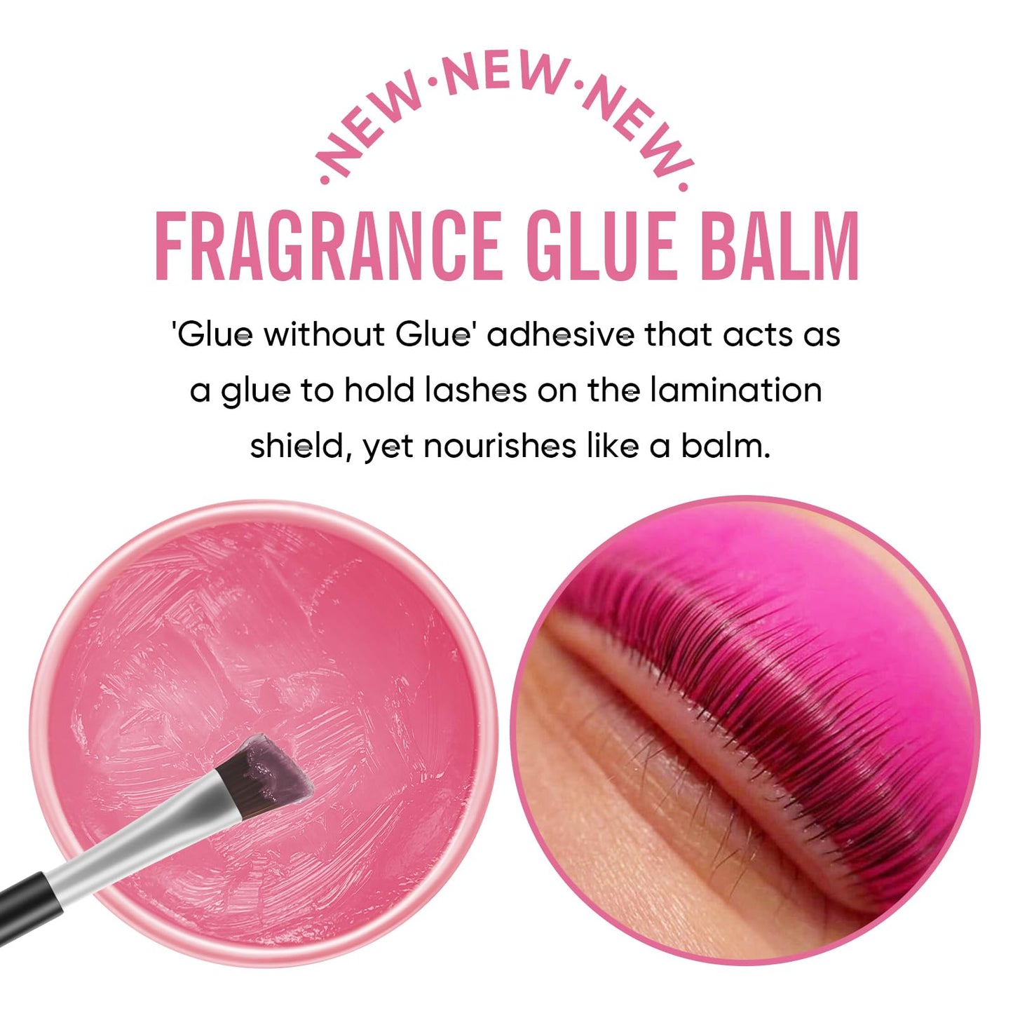 Lomansa Lash Lift Glue Korean Lash Lift Balm Glue Eyelash Perm Balm Fruit Flavor Lifting Curling Gel for Lash Perm Kit 10g (Rose)