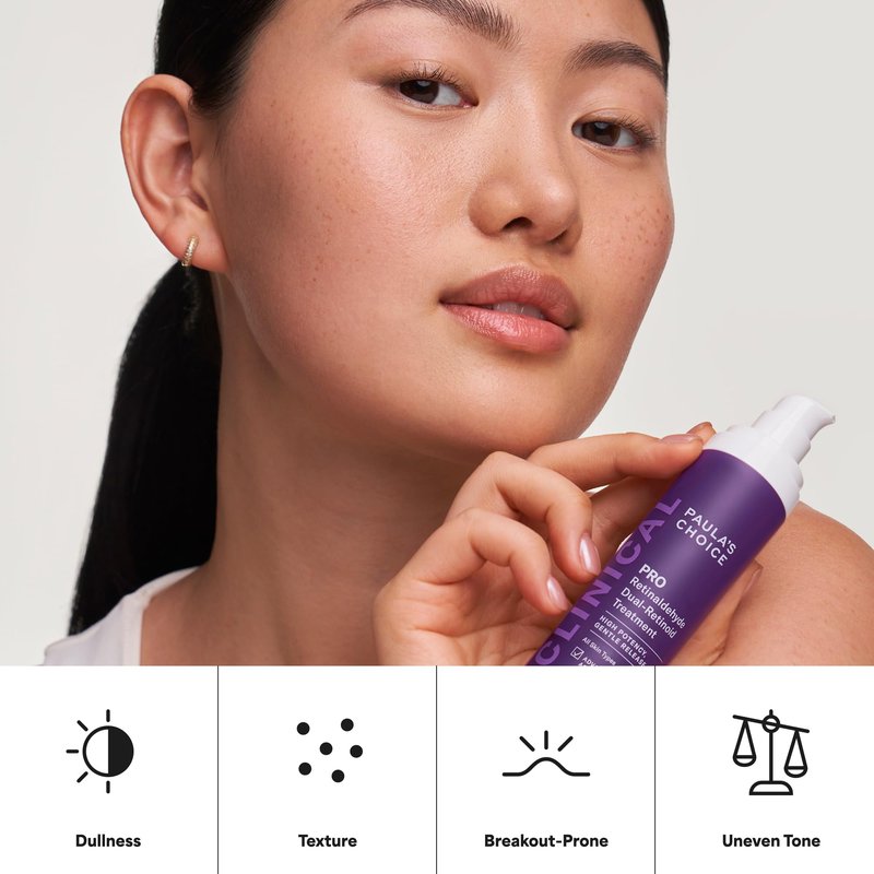 Paula’s Choice Pro Retinaldehyde Dual-Retinoid Advanced Treatment, High Potency Anti-Aging Serum for Breakout-Prone Skin, Radiance & Rough, Bumpy Texture, Fragrance-Free, 0.17 Fl. Oz.