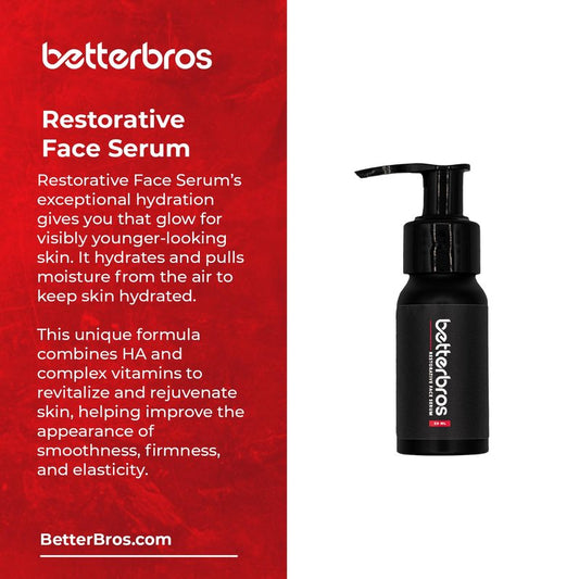 BetterBros Men’s Hydrating Face Serum – Hyaluronic Acid Complex, Anti-Aging & Firming Formula for Smooth, Youthful Skin
