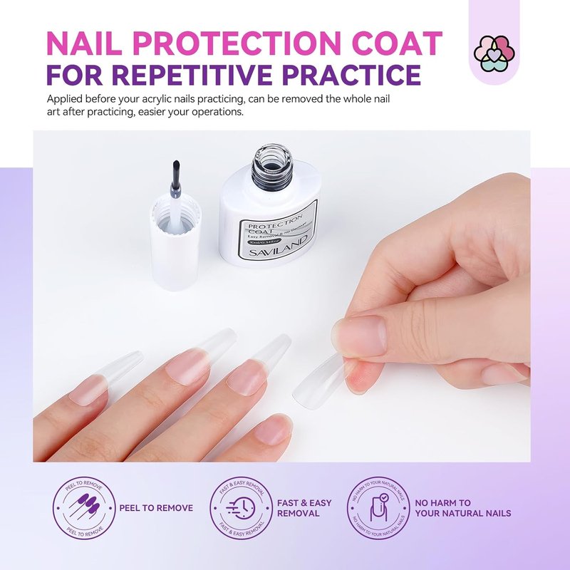 Acrylic Nail Kit - 100% Essential Oil Clear Acrylic Powder & Liquid Set | 2oz & 120ml with Practice Mat & Primer for DIY Nail Art