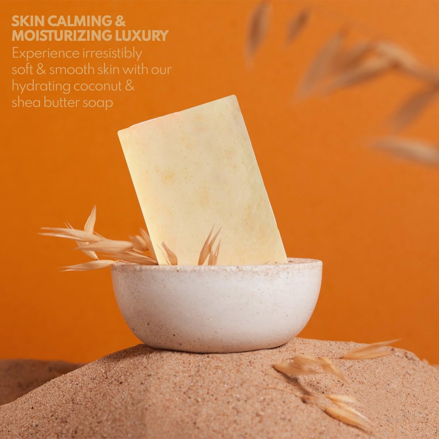 Simret Beauty Coconut and Shea Butter Soap - Organic Soap Bar with Goat Milk, Vegan Chemical-Free Moisturizing Bar for Face & Body, All Skin Types, Cruelty-Free, 4.2 oz