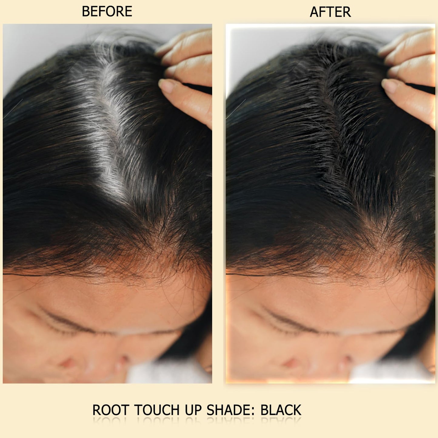 Root Touch Up Hairline Powder – 3 Blendable Shades for Hair Cover Up, Root Coverage & Hairline Filling – 48H Wear, Natural Look for Women & Men – Black