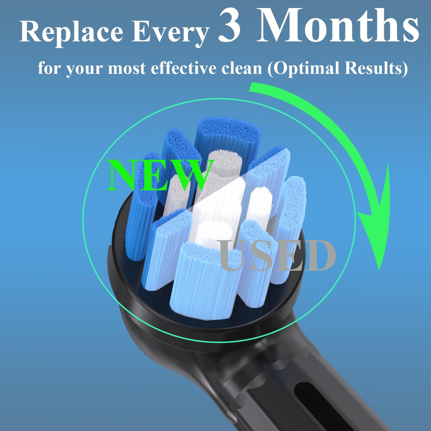 Replacement Toothbrush Heads Compatible with Oral B iO 3/4/5/6/7/8/9/10 Series Electric Toothbrush, Premium Grade Bristles, Black, 8 Pack