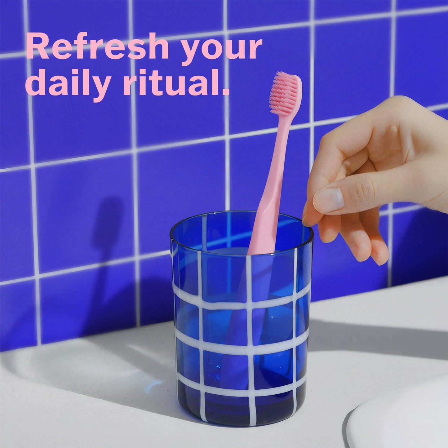 Tonochi Max Extra Soft Toothbrush for Adults with Sensitive Gums, Soft Bristle Toothbrushes, Wide Head for Back Teeth, Ergonomic Non-Slip Grip, BPA Free, Individually Wrapped, 4 Pack, Blush Pink