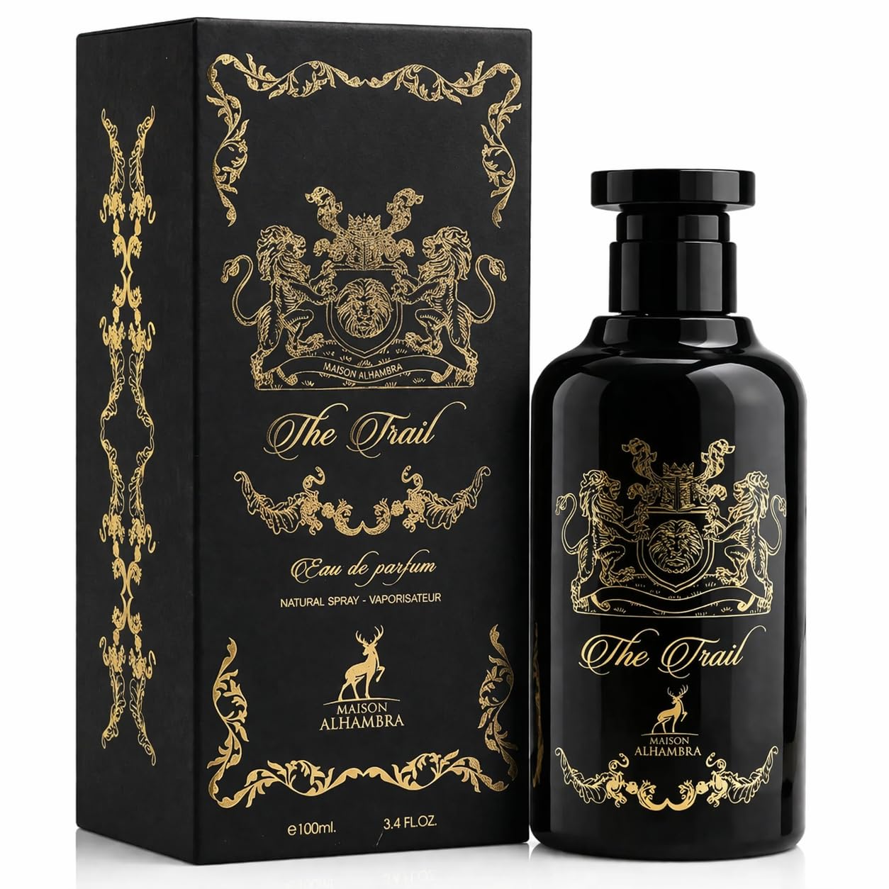 Maison Alhambra The Trail – Smoky, Woody, Aromatic – Eau de Parfum Spray Long-Lasting Fragrance for Unisex, 3.4 Ounce / 100 ml
