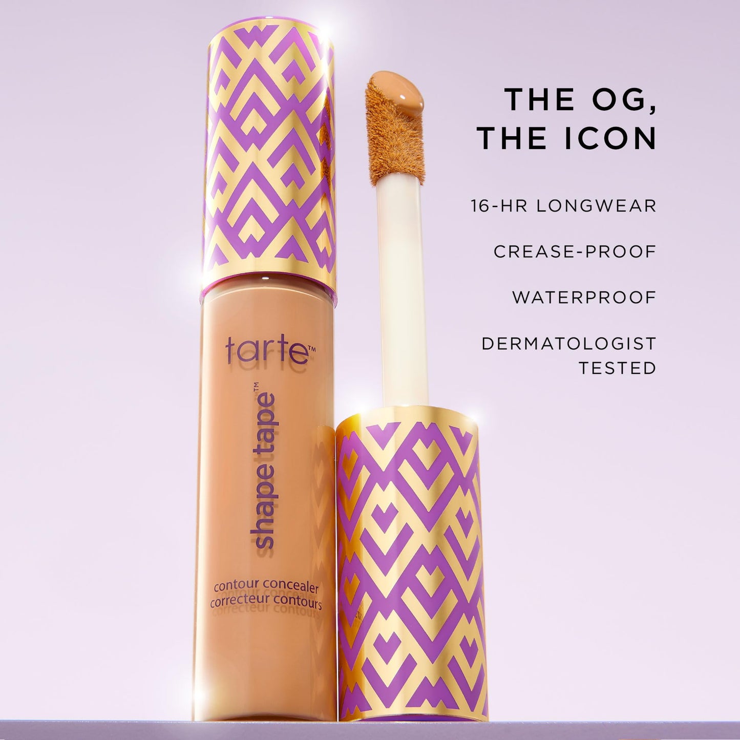 tarte shape tape concealer & brush – Instant Full Coverage for Under Eye, Dark Circles, Redness & Discoloration, Dermatologist-Tested, Vegan, Cruelty-Free, full size, 20B light