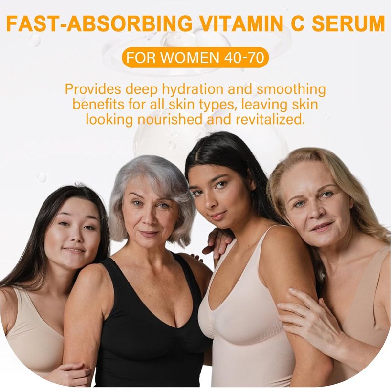 Vitamin C Serum for Mature Skin - Hydrates, Firms & Lifts | Anti-Aging Formula 1.69 fl oz