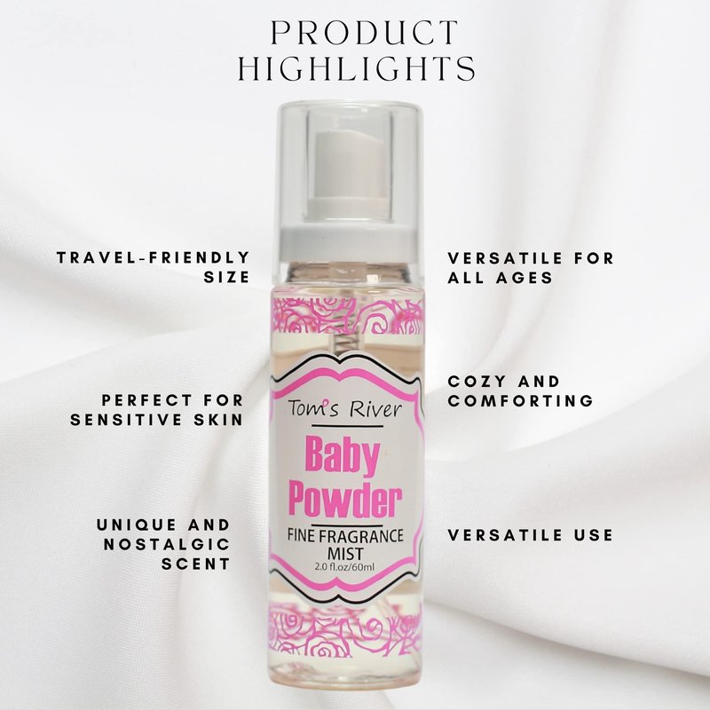 Infinix Baby Fresh Powder Fine Fragrance Mist, 2 fl oz, Pack of 3, Body Spray for Women, Gentle and Long Lasting Perfume for Men & Women, For Daily Use