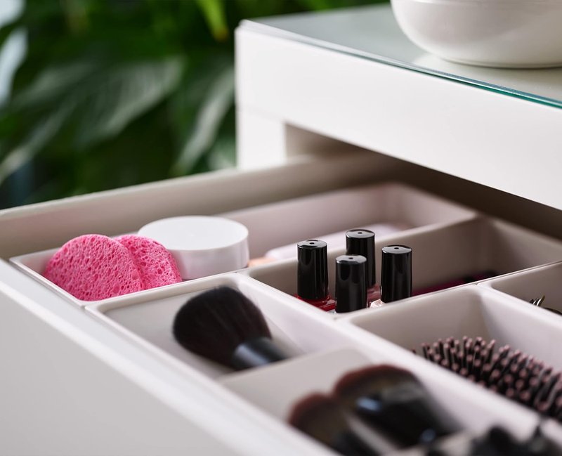 Joseph Joseph Viva Makeup Organizer Set - 7-Piece Modular Storage for Cosmetics & Accessories | Ideal for Beauty Drawers