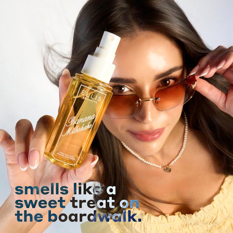 Ellis Brooklyn Banana Milkshake Perfume Mist - Sweet Gourmand Fragrance with Banana Milk & Vanilla | 90ml/3 fl oz