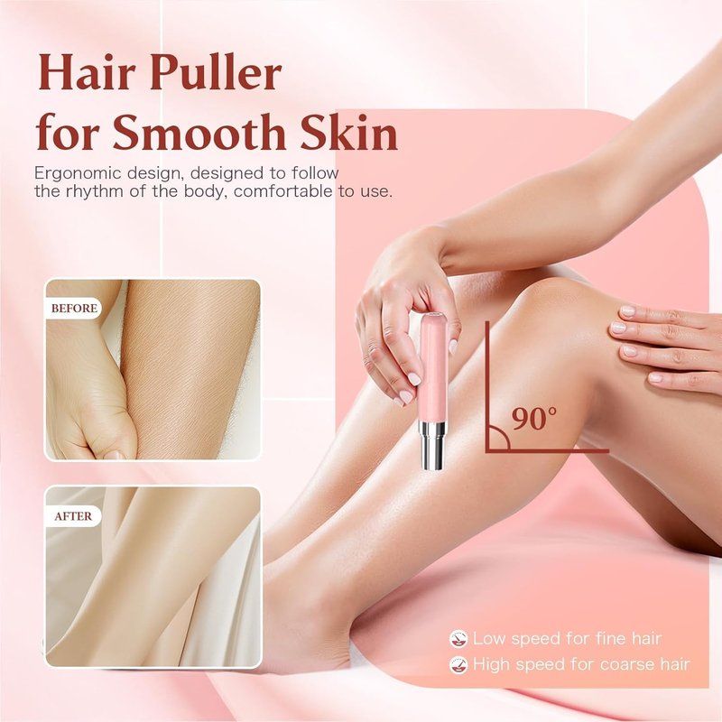 Epilator for Women, 2 in 1 Facial Hair Removal, Electric Lady Shaver with LED Light, Rechargeable Hair Removal Device for Legs, Face, Bikini & Arms, Smooth Epilator Trimmer Travel Kit Set