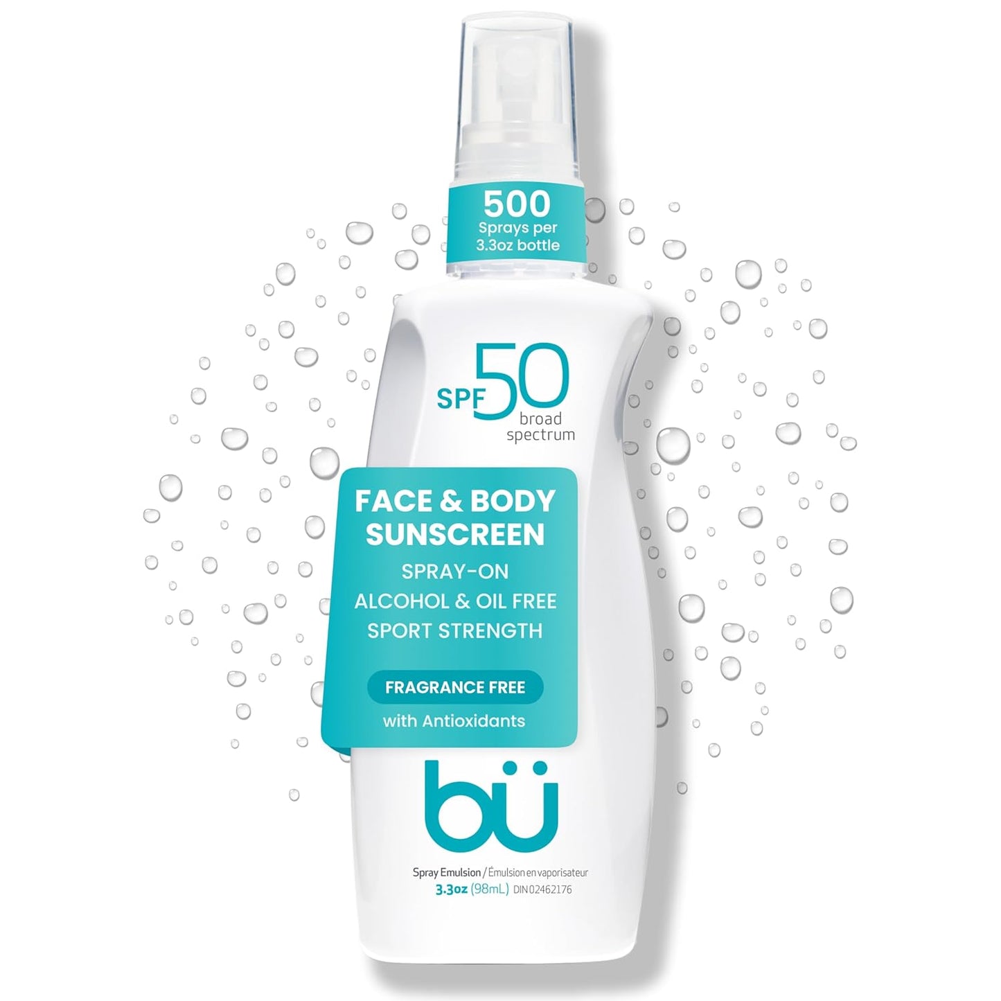 SPF 50 Sunscreen Spray - Fragrance-Free, Non-Greasy & Water-Resistant for Sensitive Skin | 3.3 oz