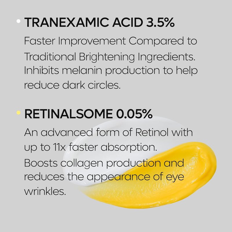 Tranexamic Acid Eye Cream - Dual Action Dark Circle Repair with Adenosine & Niacinamide | 50ml - Korean Skincare