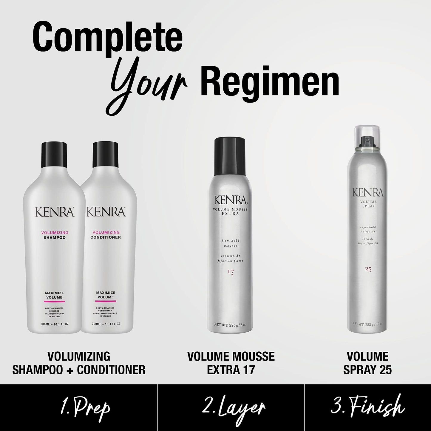 Kenra Professional Volume Spray 25 50% | Super Hold Finishing & Styling Hairspray | Flake-free & Fast-drying | Wind & Humidity Resistance | All Hair Types | 16 oz (2-Pack)