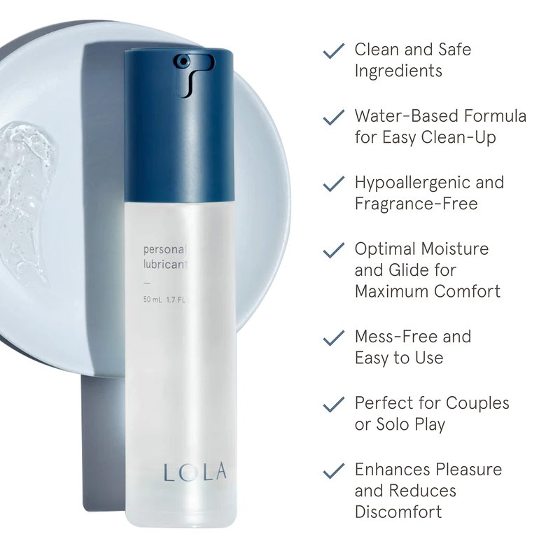 LOLA Water-Based Personal Lubricant – Unscented Lube for Couples, Gentle, pH-Balanced, Non-Sticky, Easy Clean, for Women & Men