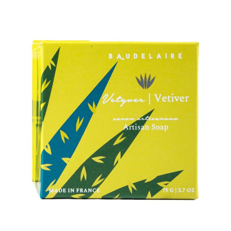 Luxury French Cleansing Bar - Moisturizing Shea Butter & Vetiver Fragrance | 2 Bar Set in Gift Box, 2.7oz