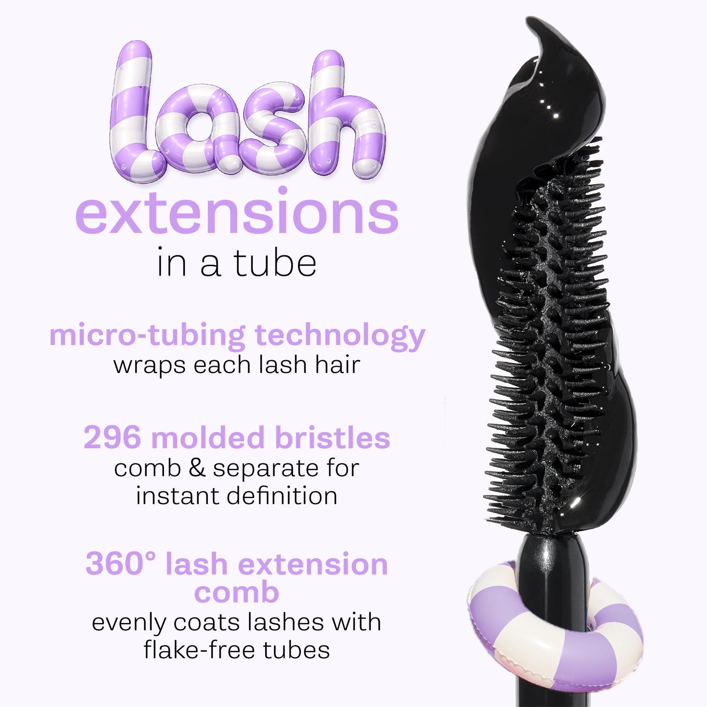 tarte tartelette tubing mascara – Lash Extensions in a Tube, Easy-to-Remove Eye Makeup, Clinically Proven to Volumize & Curl, 24Hr Smudge-Proof Longwear, Vegan & Cruelty-Free, full size, black