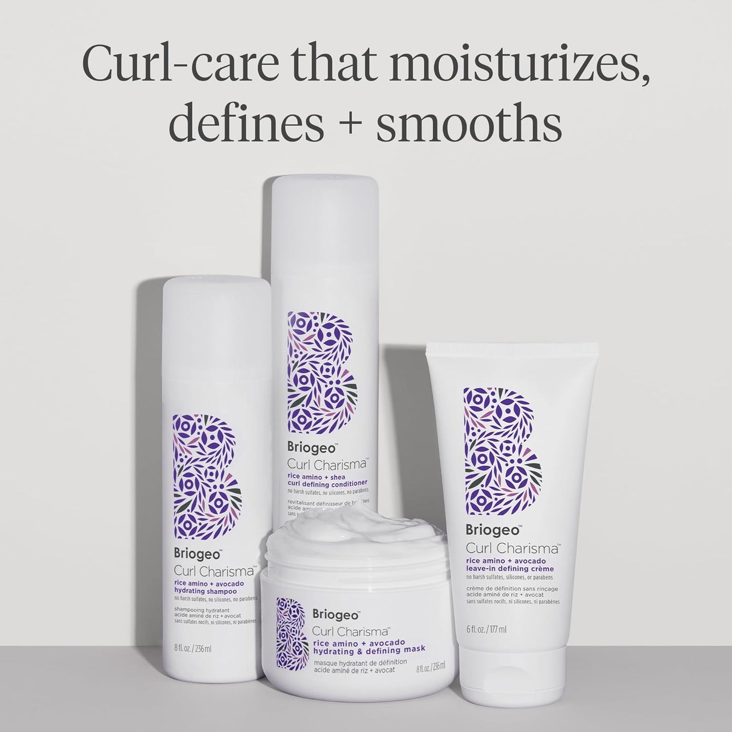 Briogeo Curl Charisma Hydrating & Defining Mask - Nourishes Wavy, Curly & Coily Hair | Silicone-Free, Vegan