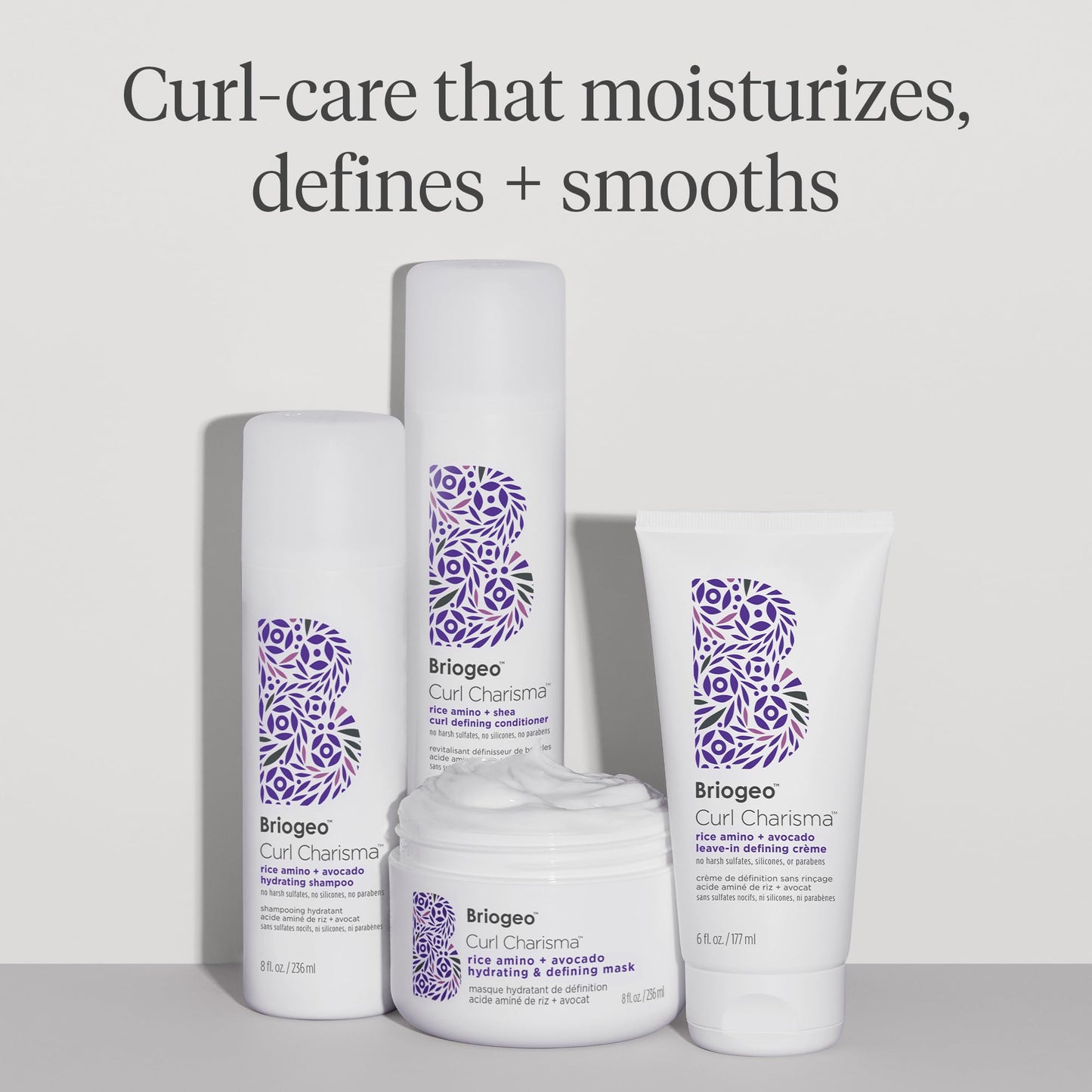 Briogeo Curl Charisma Rice Amino + Avocado Hydrating Conditioner | Define and Moisturize Wavy, Curly, and Coily Hair | Minimize Frizz | Silicone-Free | Vegan & Cruelty-Free | 2 fl oz