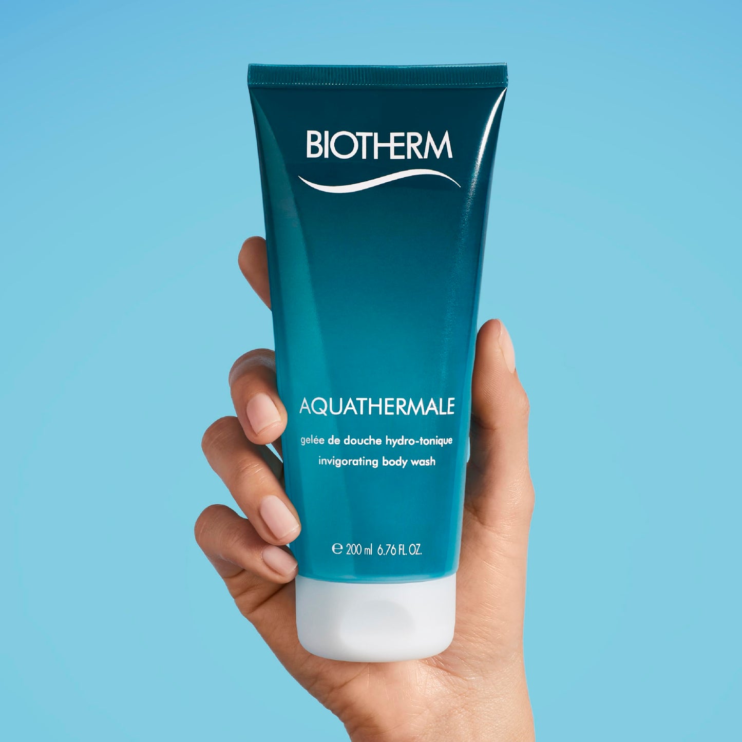 Biotherm Aquathermale Invigorating Body Wash, an Invigorating Shower Gel Suitable for Dry and Sensitive Skin, with Pure Thermal Water and Biotech Plankton for Fresh, Supple and Soft Skin, 6.8 Fl. Oz.