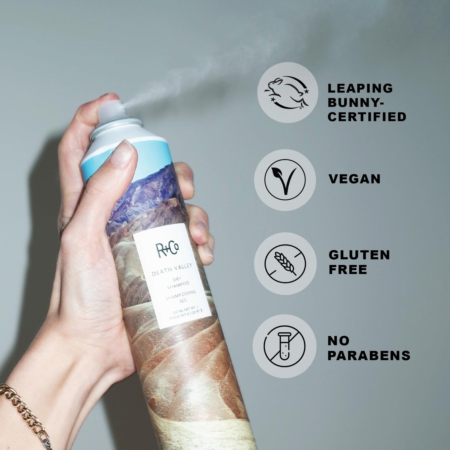 R+Co Death Valley Dry Shampoo Travel Size | Lightweight No Residue Spray for Oil Control and Volume Boost | TSA Approved | Vegan + Cruelty-Free | Pack of 2