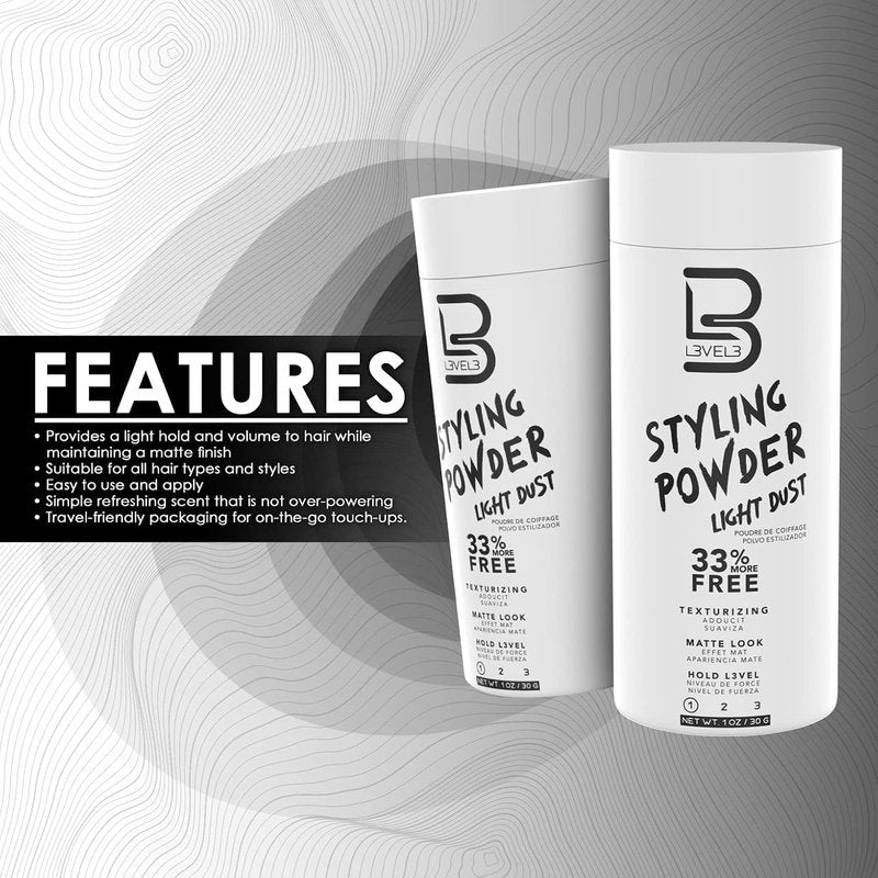 Light Hold Styling Powder - Texturizing & Volumizing Hair Product - Natural Matte Finish | 30 Grams