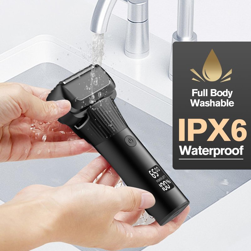 5-Blade Cordless Electric Razor for Men, 2-Speed Electric Shavers for Men Face, Close Shaving Men's Foil Shaver for Coarse Hair Wet/Dry USB-C Fast Charging &100 Min Runtime - Travel-Ready & Giftable