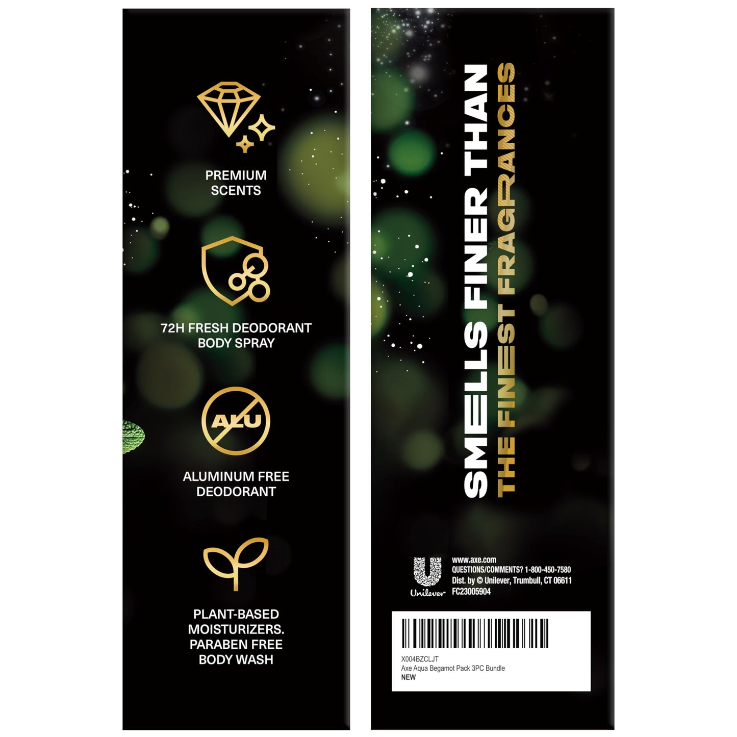 AXE Aqua Bergamot Gift Set for Men – Men’s Body Wash, Body Spray & Deodorant, Fine Fragrances Collection, Sage & Juniper (3 Piece Set)
