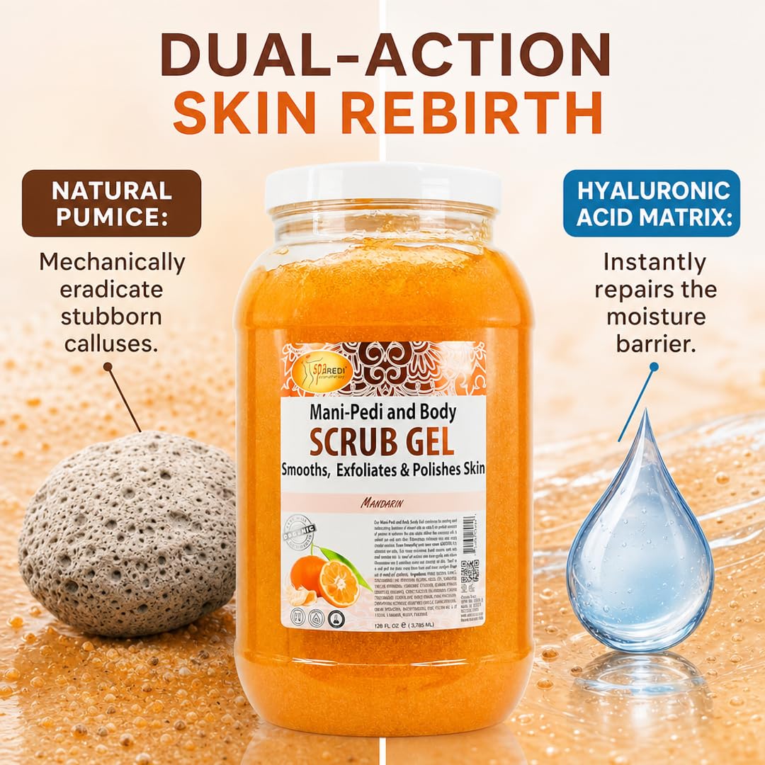 SPA REDI Professional Foot Treatment | Holistic Exfoliating Pedicure Solution for True Skin Rebirth | Visibly Smooth, Deeply Hydrated Feet & Elevated Client Satisfaction (Gallon)