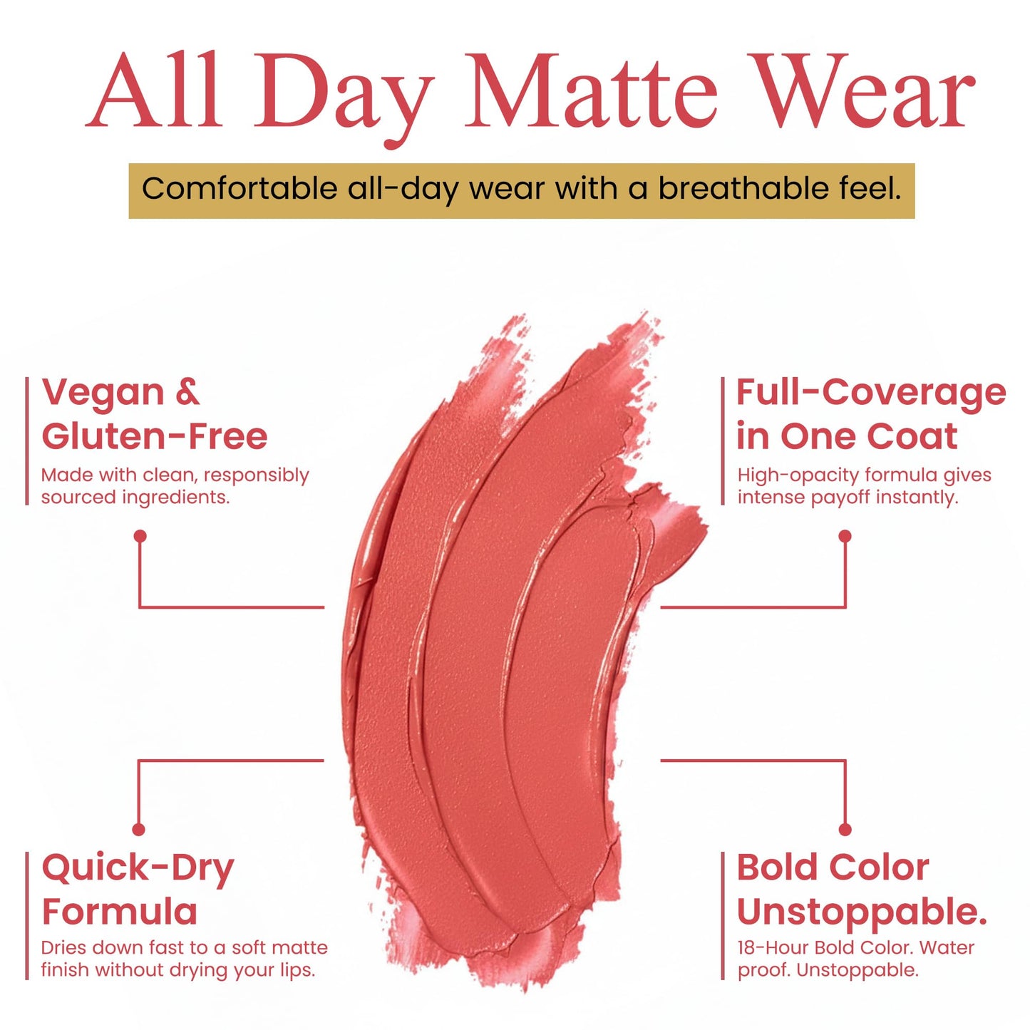 Rougine Matte Lipstick & Lip Liner Set for Women – Boujee Shade – Long-Lasting Waterproof 2-in-1 Lip Kit – Smudge-Proof Liquid Lipstick with Precision Liner, Enriched with Vitamin E & Shea Butter
