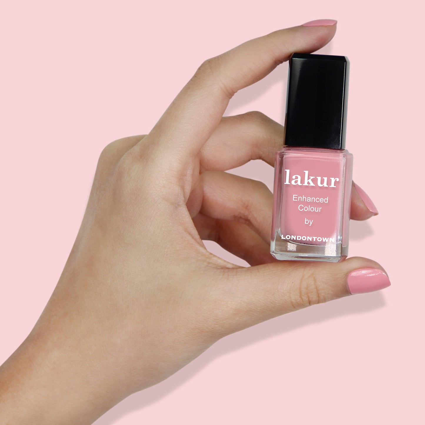 LONDONTOWN Lakur Nail Polish – Pink & Purple Shades, Desert Flower, 0.4 Fl Oz, Long-Lasting, Streak-Free, Chip-Resistant | 21+ Free Non-Toxic Vegan Nail Color, Strengthens & Hydrates Nails