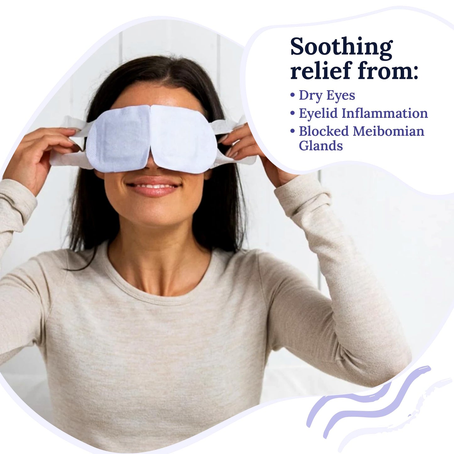 CorneaCare Rest: Self Heating Warm Compress for Dry Eyes | Heated Eye Mask for Fast Relief | Steam Mask for Stye Treatment | No Microwave or Washcloth Needed | Travel Ready Warm Compress | 30 Count