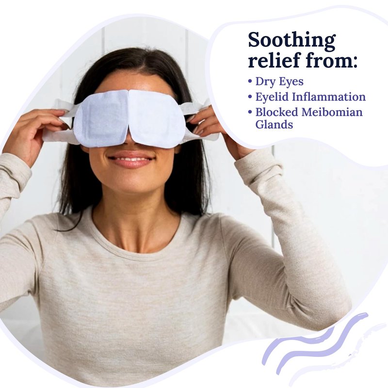 CorneaCare Rest: Self Heating Warm Compress for Dry Eyes | Heated Eye Mask for Fast Relief | Steam Mask for Stye Treatment | No Microwave or Washcloth Needed | Travel Ready Warm Compress | 30 Count