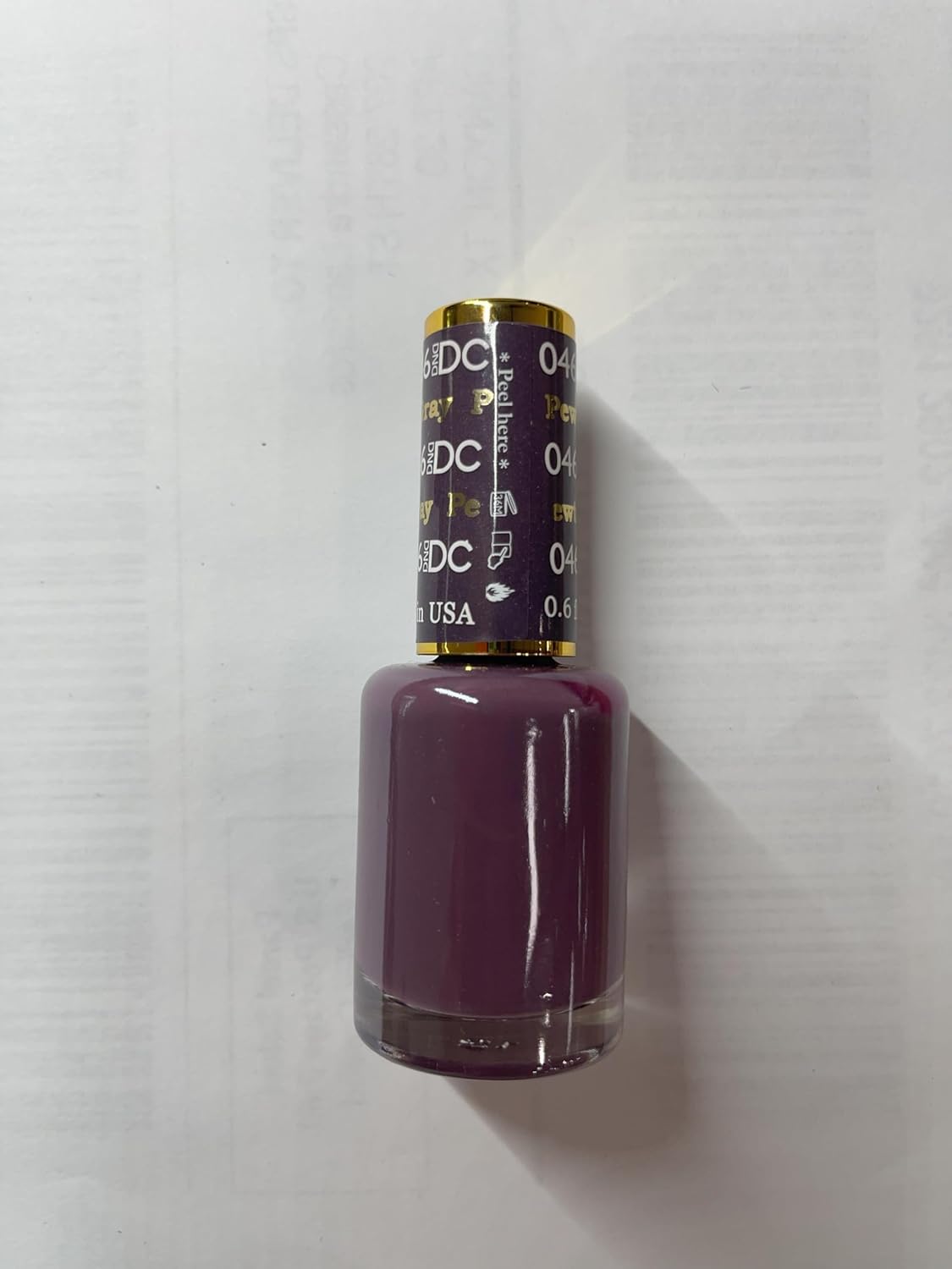 DND DC Gel Polish Set - Purple Collection | UV/LED Chip-Free Nail Lacquer Duo, 046 Pewter Gray, 0.5 Fl Oz